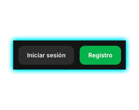 Botón de inicio de sesión y registro