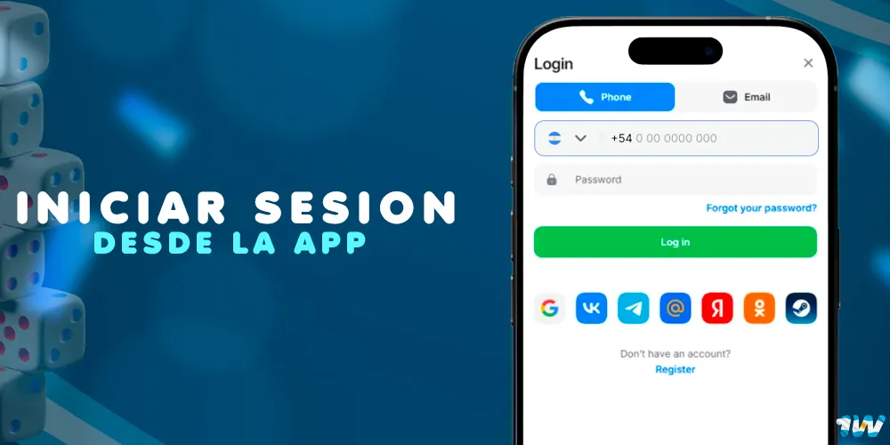Proceso de inicio de sesión desde la aplicación